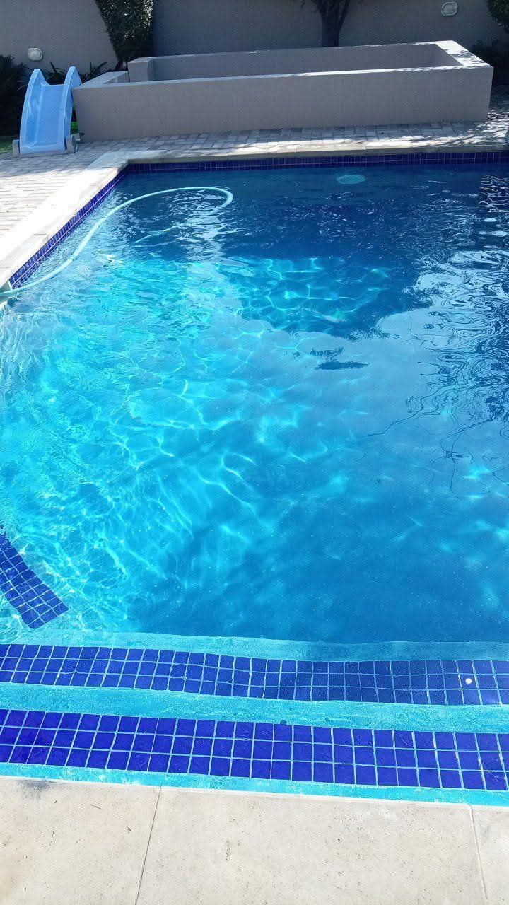 Tiled pool with crystal-clear water